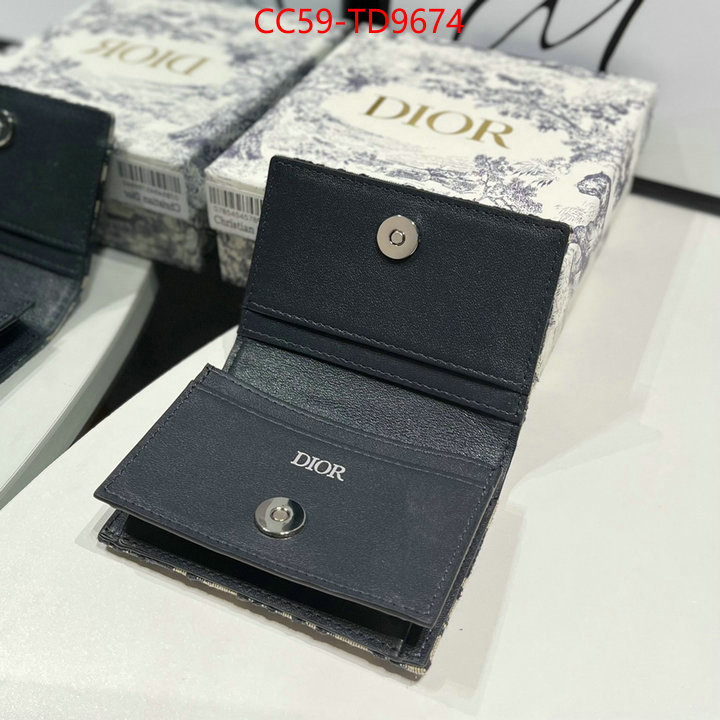 Dior Bags(TOP)-Wallet-,ID: TD9674,$: 59USD