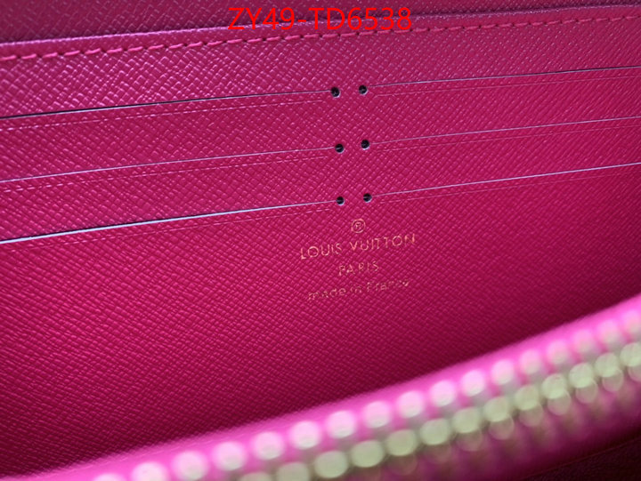 LV Bags(4A)-Wallet,designer 1:1 replica ,ID: TD6538,$: 49USD