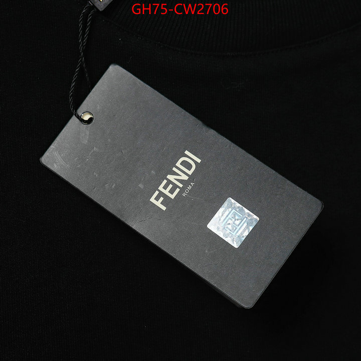 Clothing-Fendi,high quality replica , ID: CW2706,$: 75USD