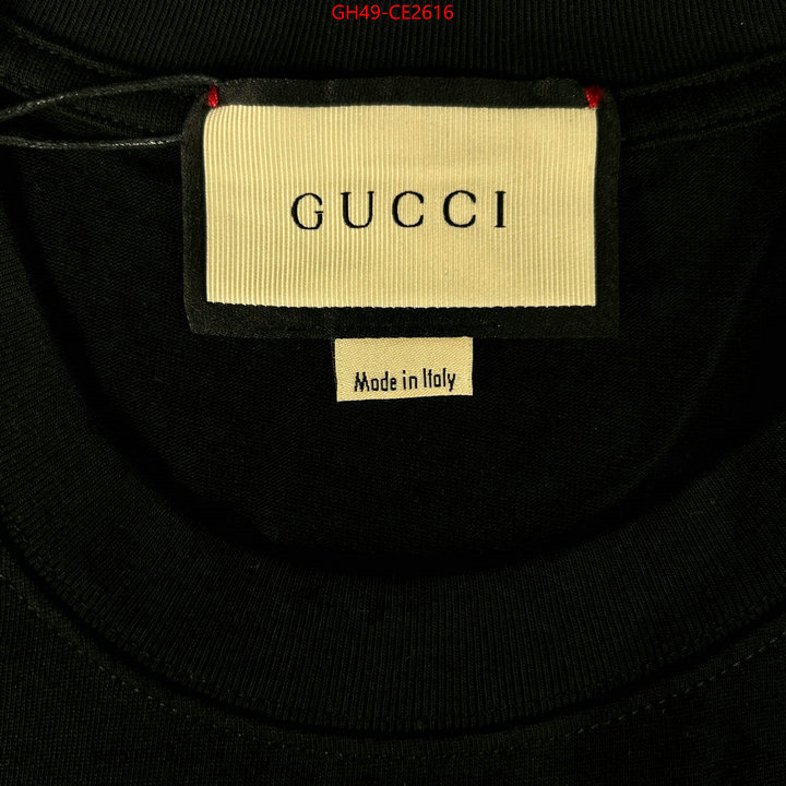 Clothing-Gucci,2023 replica wholesale cheap sales online , ID: CE2616,$: 49USD