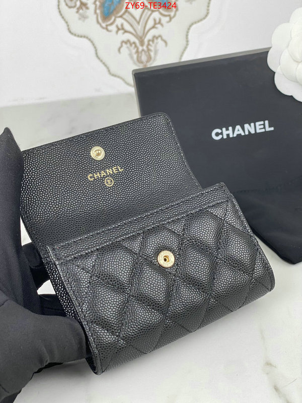 Chanel Bags(4A)-Wallet-,ID: TE3424,$: 69USD