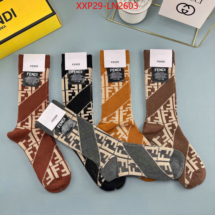 Sock-Fendi,good quality replica , ID: LN2603,$: 29USD