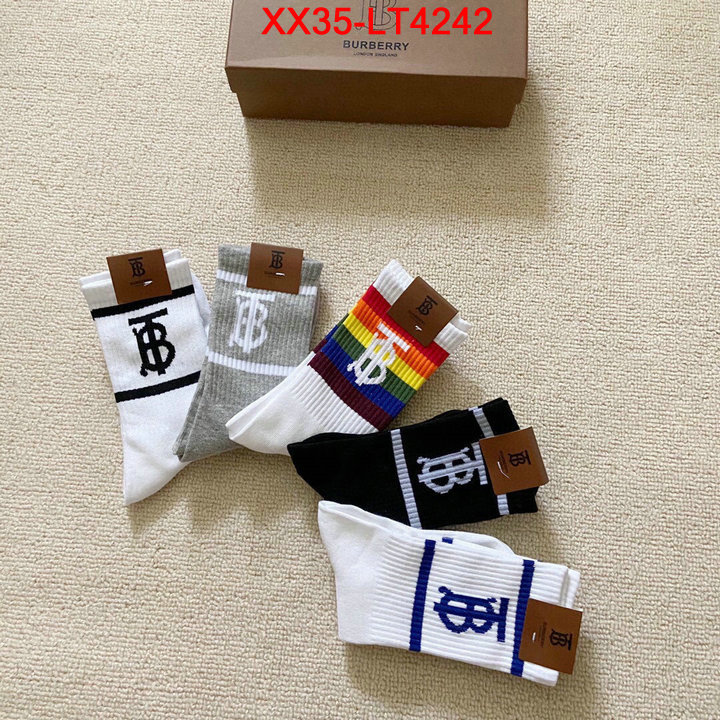 Sock-Burberry,what is a 1:1 replica , ID: LT4242,$: 35USD