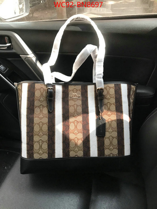 Coach Bags(4A)-Tote-,knockoff ,ID: BN8697,$: 92USD