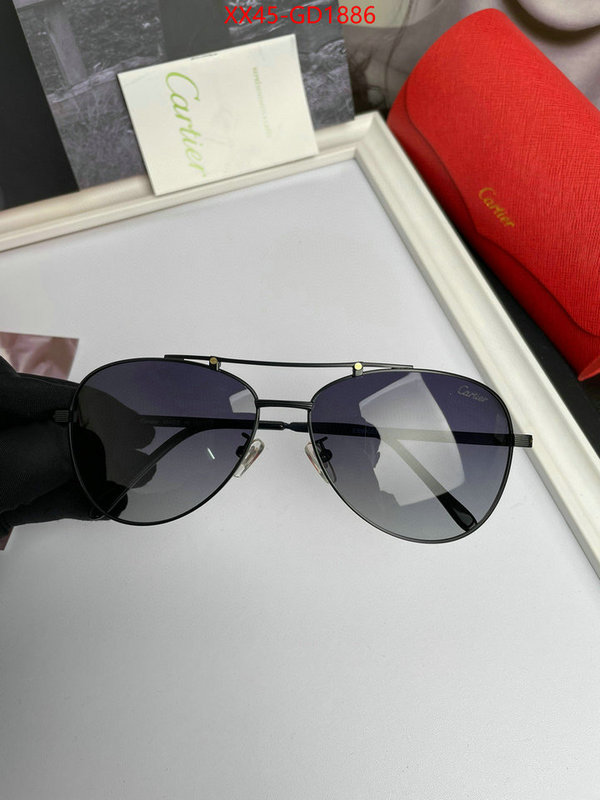 Glasses-Cartier,2023 replica wholesale cheap sales online , ID: GD1886,$: 45USD