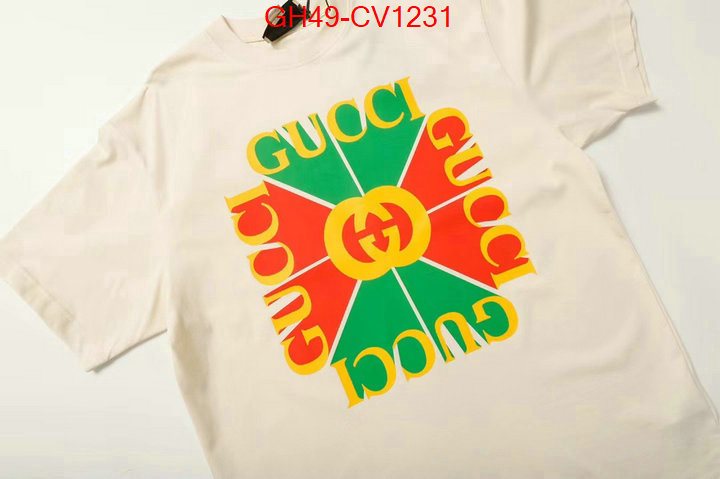 Clothing-Gucci,top quality designer replica , ID: CV1231,$: 49USD