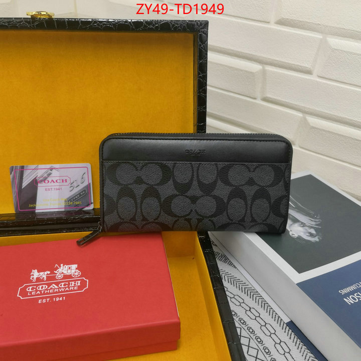 Coach Bags(4A)-Wallet,designer replica ,ID: TD1949,$: 49USD