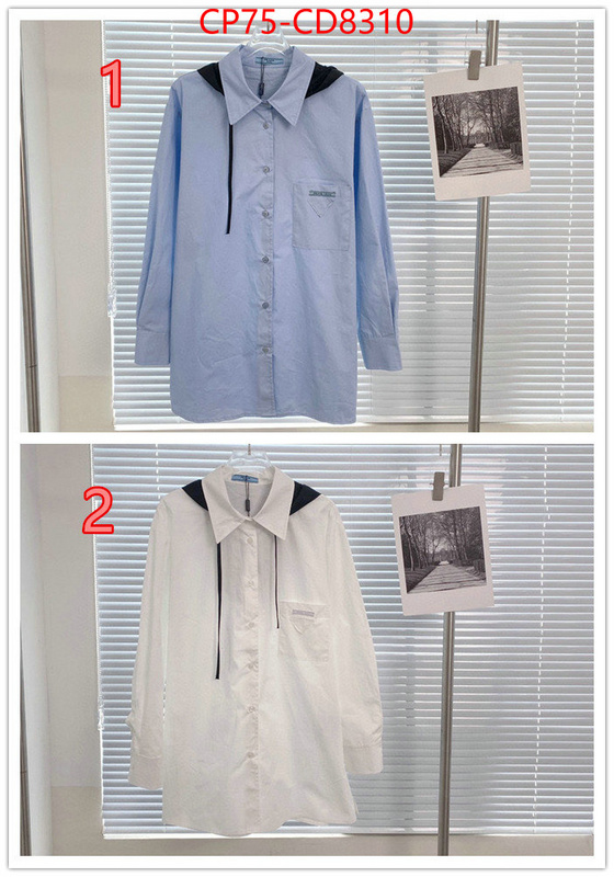 Clothing-Prada,highest quality replica , ID: CD8310,$: 75USD