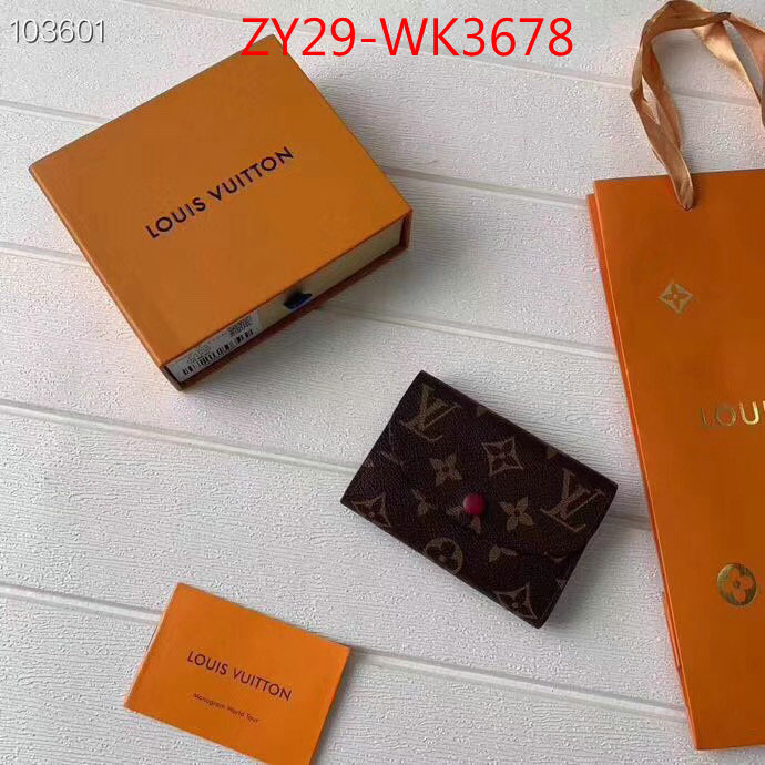 LV Bags(4A)-Wallet,ID: WK3678,$:29USD