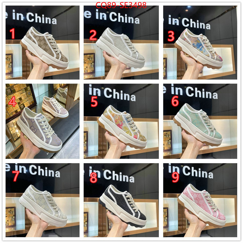 Women Shoes-Gucci,fake aaaaa , ID: SE3498,$: 89USD