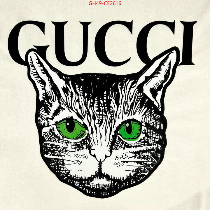 Clothing-Gucci,2023 replica wholesale cheap sales online , ID: CE2616,$: 49USD