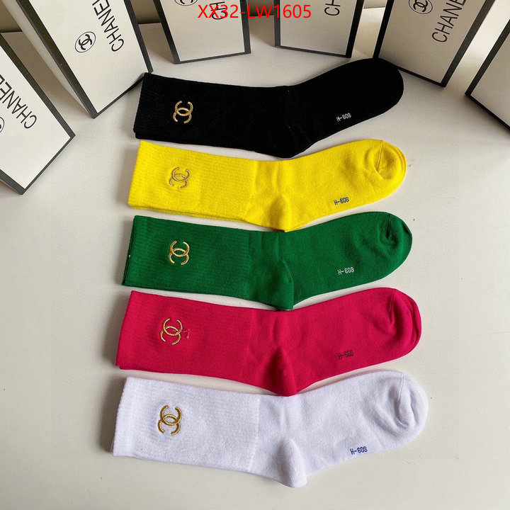 Sock-Chanel,replica 1:1 high quality , ID: LW1605,$: 32USD