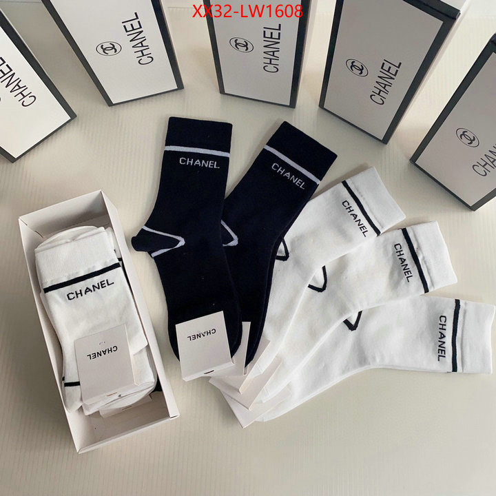 Sock-Chanel,website to buy replica , ID: LW1608,$: 32USD