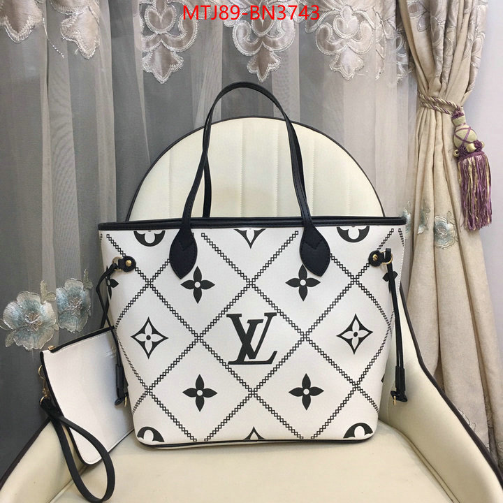 LV Bags(4A)-Neverfull-,wholesale replica shop ,ID: BN3743,$: 89USD