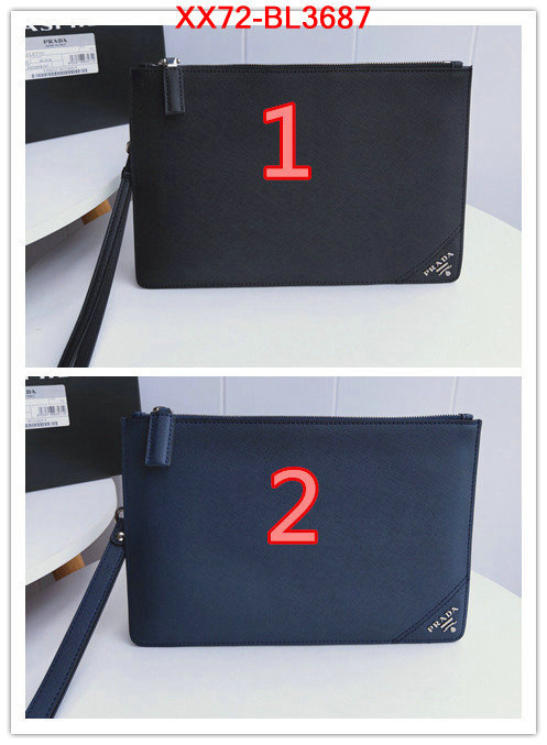 Prada Bags(TOP)-Clutch-,ID: BL3687,$: 72USD