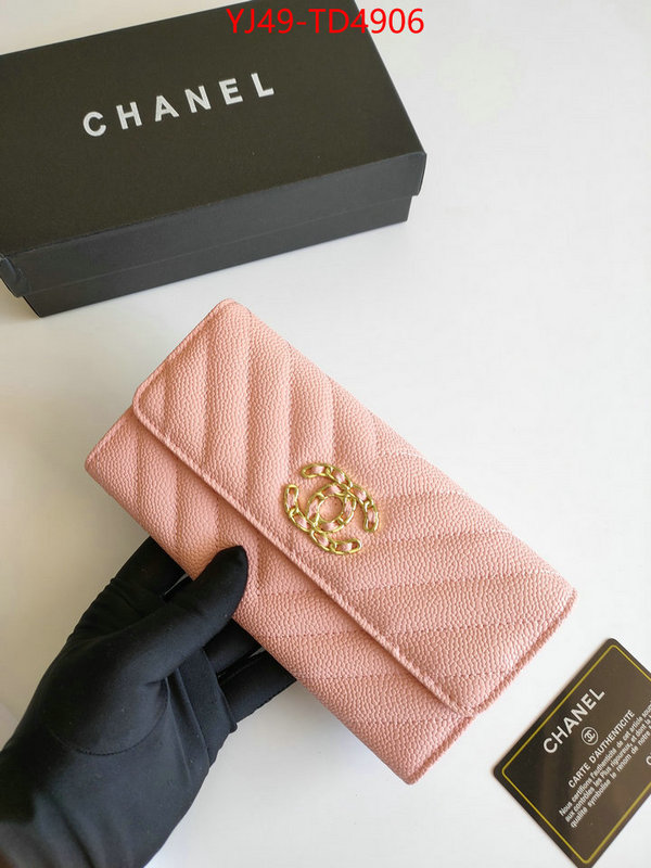 Chanel Bags(4A)-Wallet-,ID: TD4906,$: 49USD