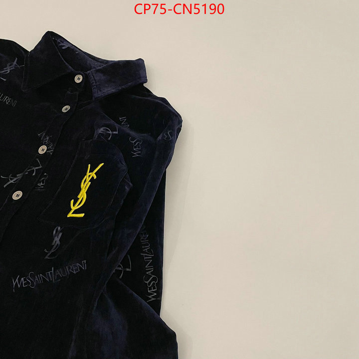 Clothing-YSL,2023 replica wholesale cheap sales online ,ID: CN5190,$: 75USD
