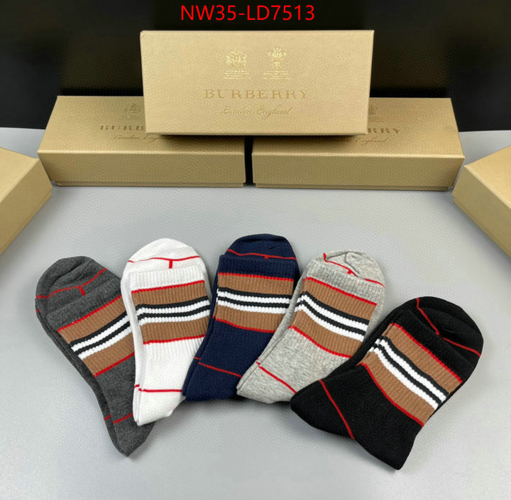 Sock-Burberry,replica sale online , ID: LD7513,$: 35USD