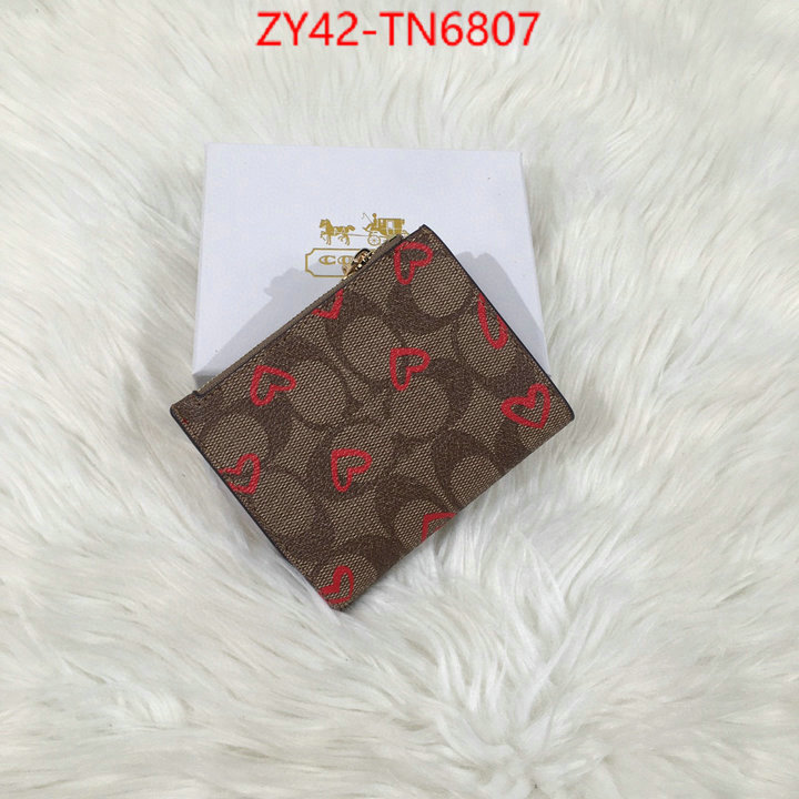 Coach Bags(4A)-Wallet,buy online ,ID: TN6807,$: 42USD