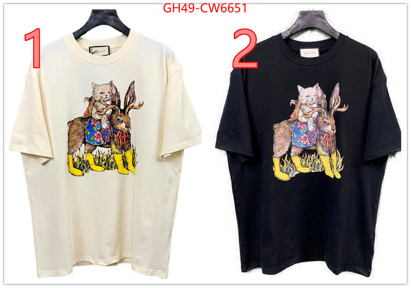 Clothing-Gucci,quality replica , ID: CW6651,$: 49USD