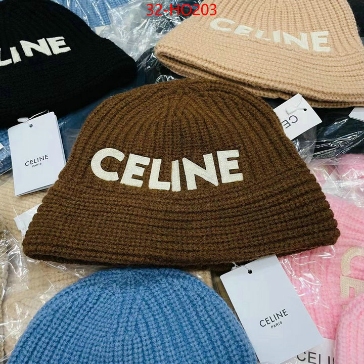 Cap (Hat)-Celine,2023 replica wholesale cheap sales online , ID: HO203,$: 32USD