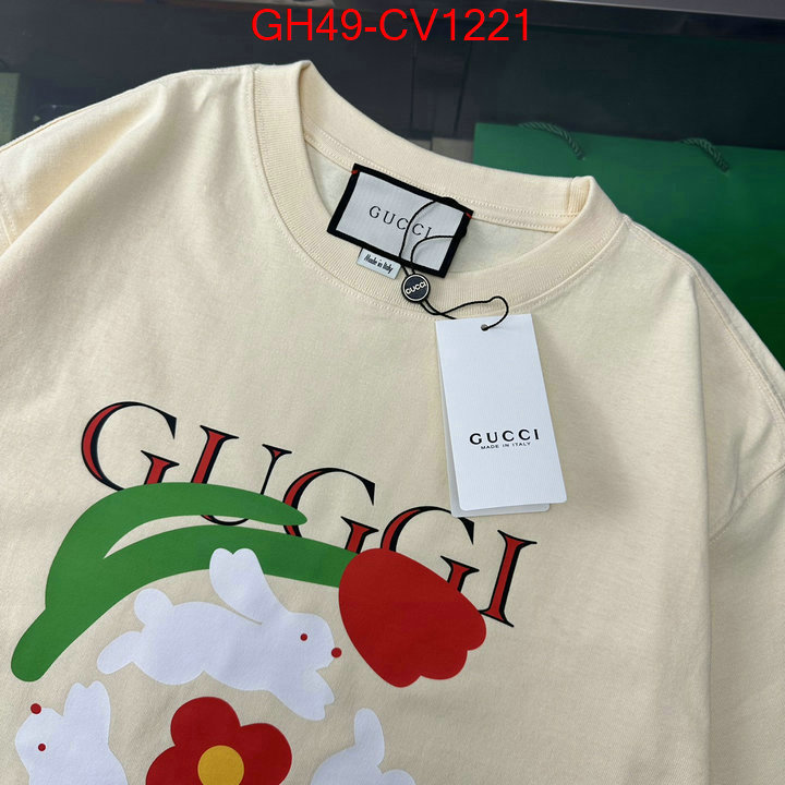 Clothing-Gucci,buy aaaaa cheap , ID: CV1221,$: 49USD