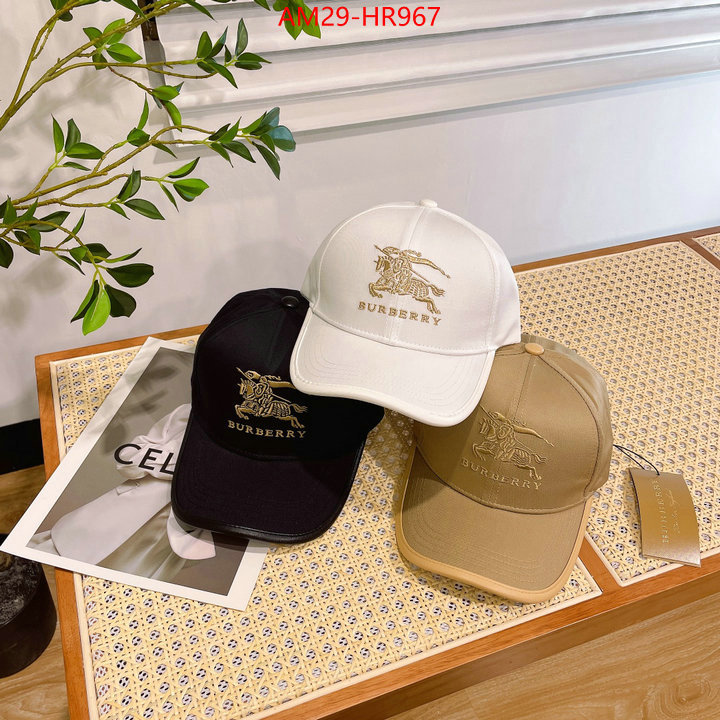 Cap (Hat)-Burberry,highest quality replica , ID: HR967,$: 29USD