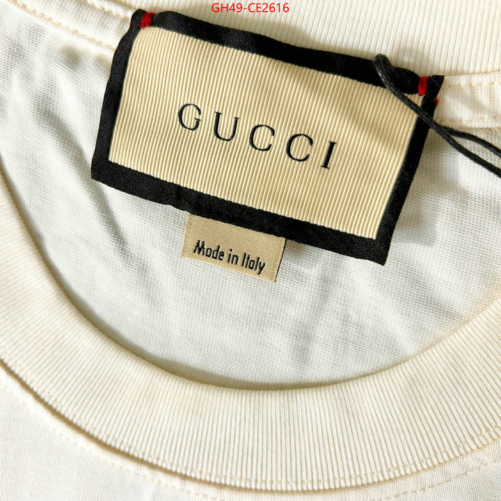 Clothing-Gucci,2023 replica wholesale cheap sales online , ID: CE2616,$: 49USD