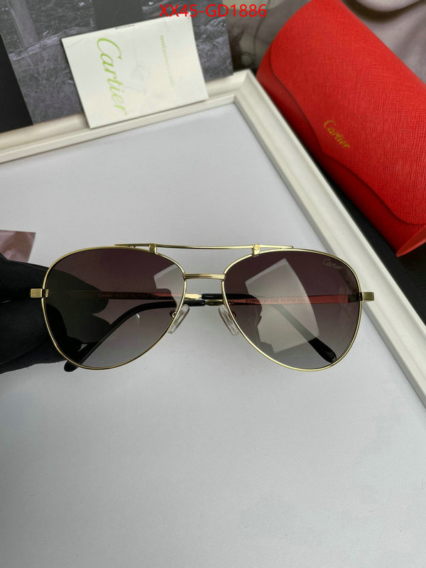 Glasses-Cartier,2023 replica wholesale cheap sales online , ID: GD1886,$: 45USD