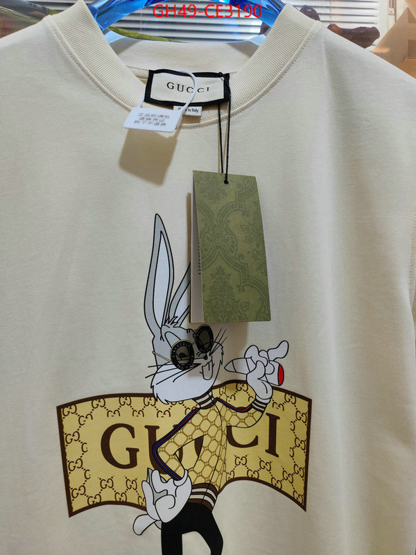 Clothing-Gucci,wholesale imitation designer replicas , ID: CE3190,$: 49USD