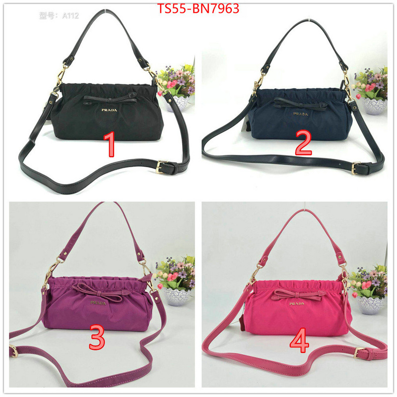 Prada Bags(4A)-Handbag-,replica for cheap ,ID: BN7963,$: 55USD