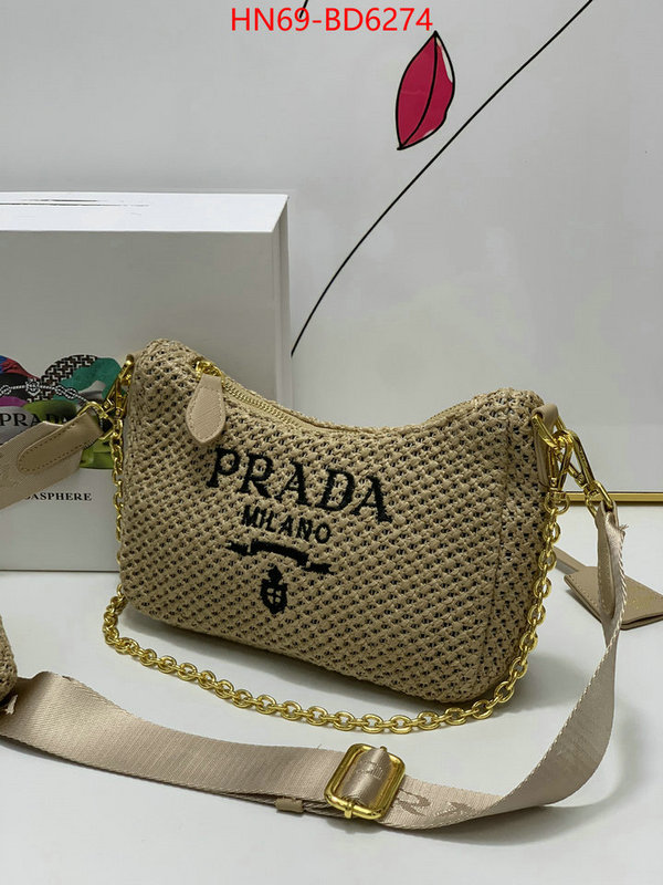 Prada Bags(4A)-Re-Edition 2005,best replica 1:1 ,ID: BD6274,$: 69USD