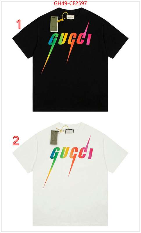 Clothing-Gucci,shop cheap high quality 1:1 replica , ID: CE2597,$: 49USD