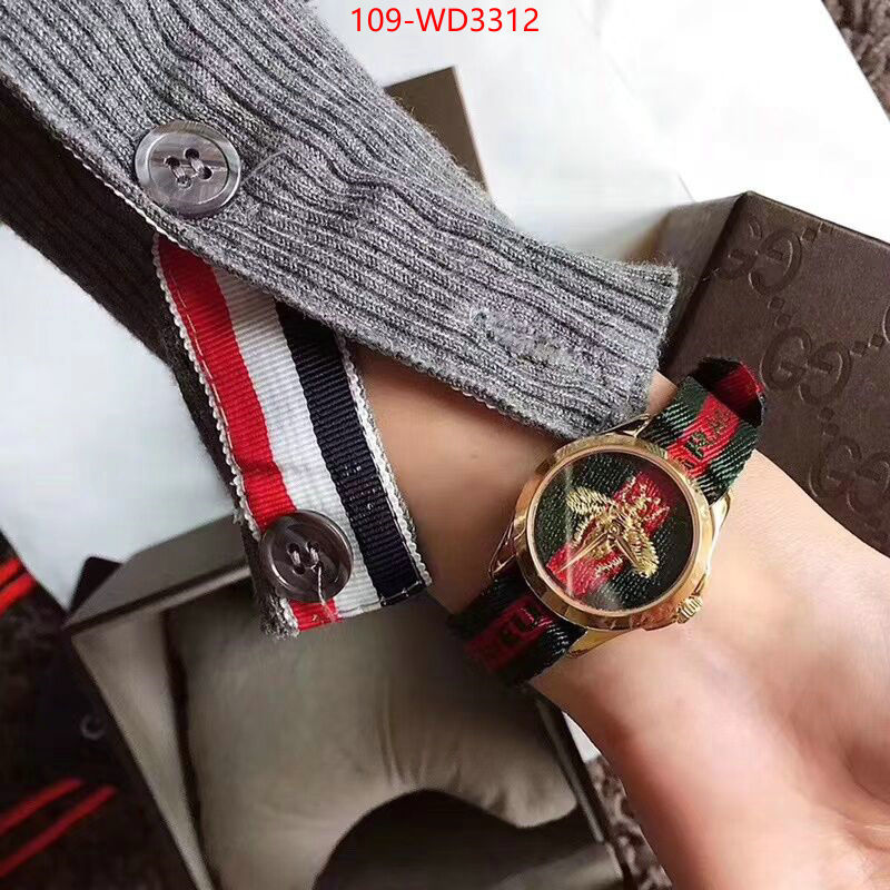 Watch(4A)-Gucci,fake high quality ,ID: WD3312,$: 109USD