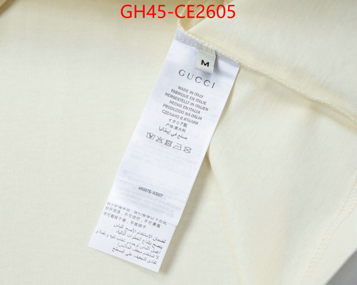 Clothing-Gucci,2023 replica wholesale cheap sales online , ID: CE2605,$: 45USD