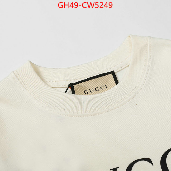 Clothing-Gucci,2023 perfect replica designer , ID: CW5249,$: 49USD