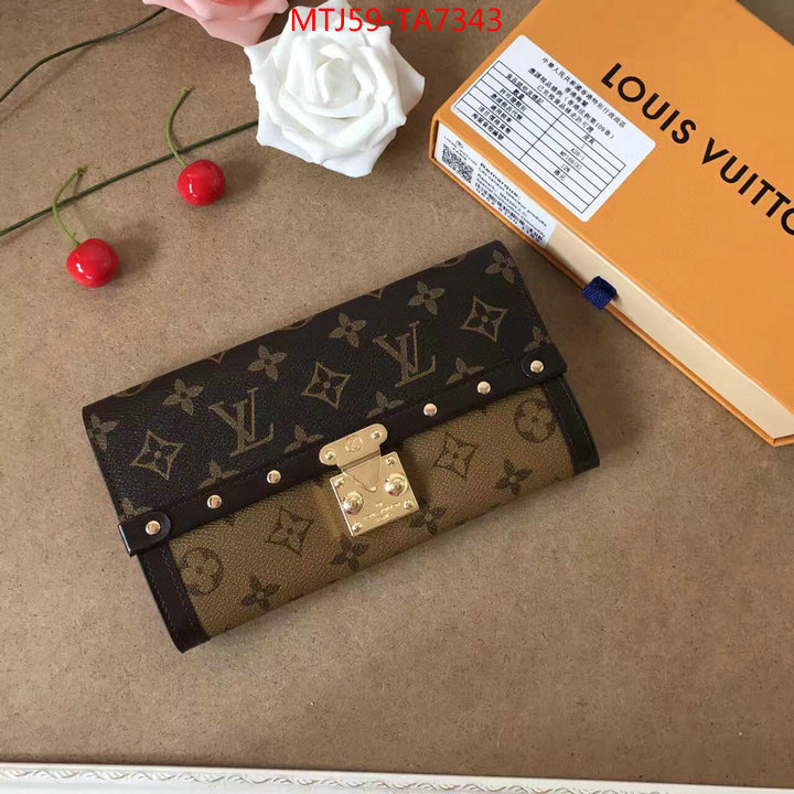 LV Bags(4A)-Wallet,ID: TA7343,$: 59USD