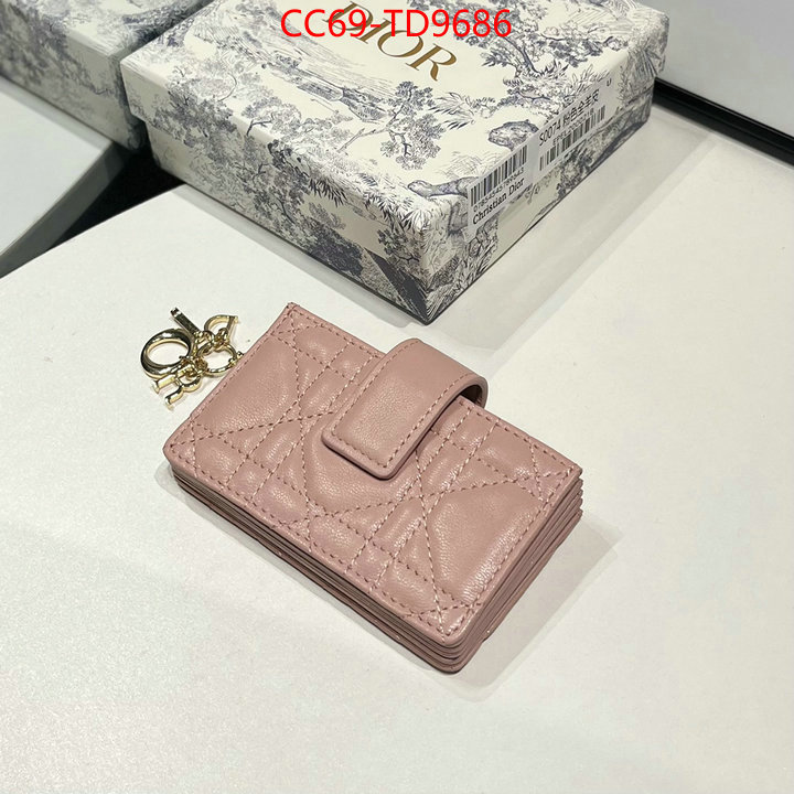 Dior Bags(TOP)-Wallet-,ID: TD9686,$: 69USD