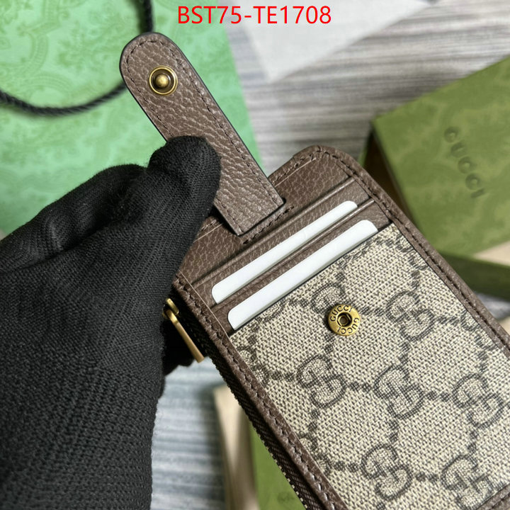 Gucci Bags(TOP)-Wallet-,find replica ,ID: TE1708,$: 75USD