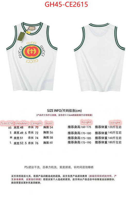 Clothing-Gucci,shop cheap high quality 1:1 replica , ID: CE2615,$: 45USD