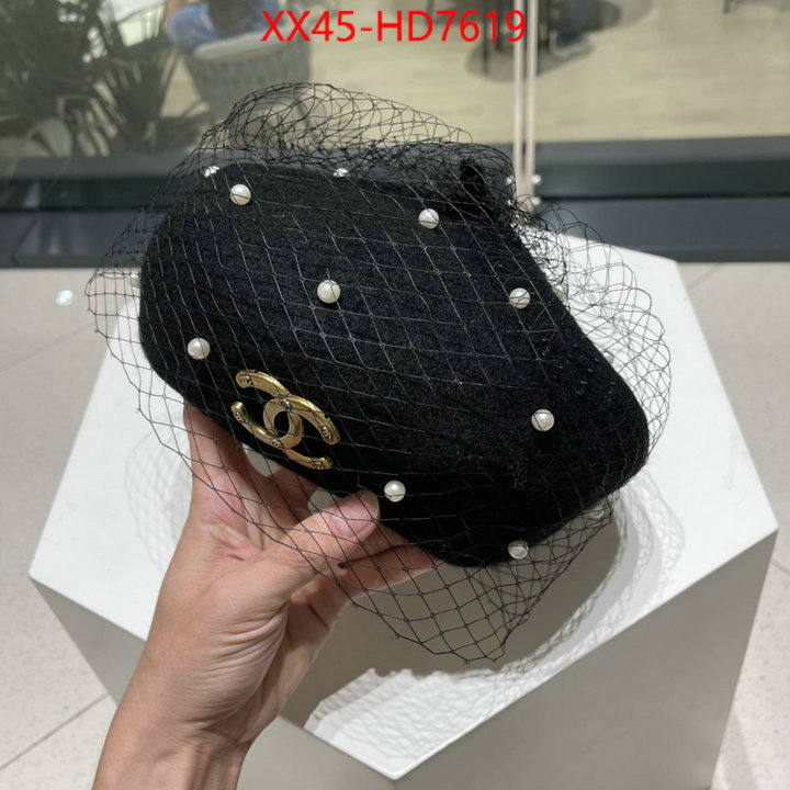 Cap (Hat)-Chanel,high quality replica designer , ID: HD7619,$: 45USD