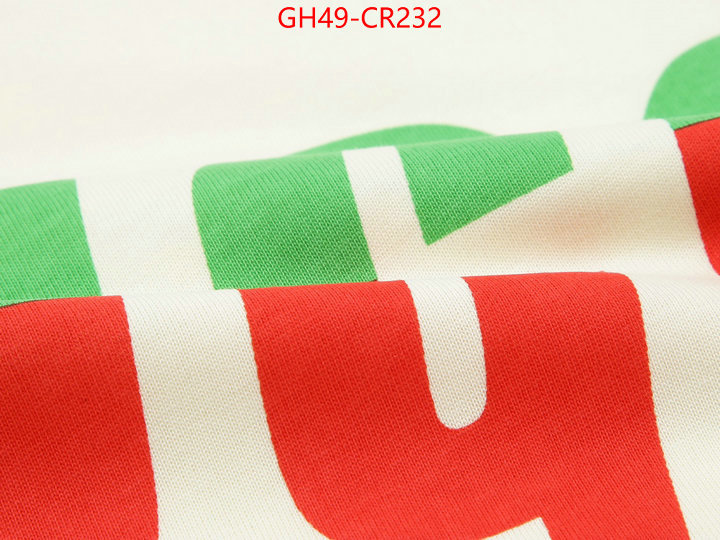 Clothing-Gucci,buy luxury 2023 , ID: CR232,$: 49USD