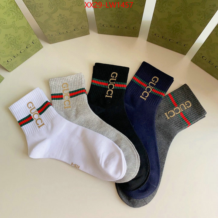 Sock-Gucci,we provide top cheap aaaaa , ID: LW1457,$: 29USD