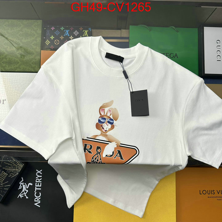 Clothing-Prada,shop cheap high quality 1:1 replica , ID: CV1265,$: 49USD