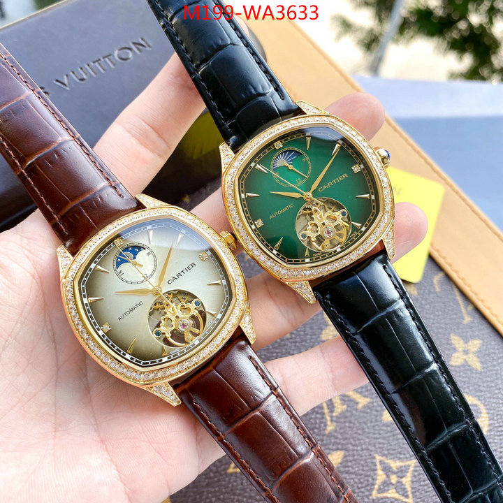 Watch(4A)-Cartier,new ,ID: WA3633,$: 199USD