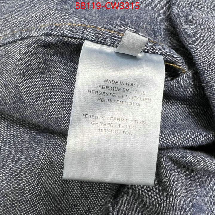 Clothing-Dior,fake , ID: CW3315,$: 119USD