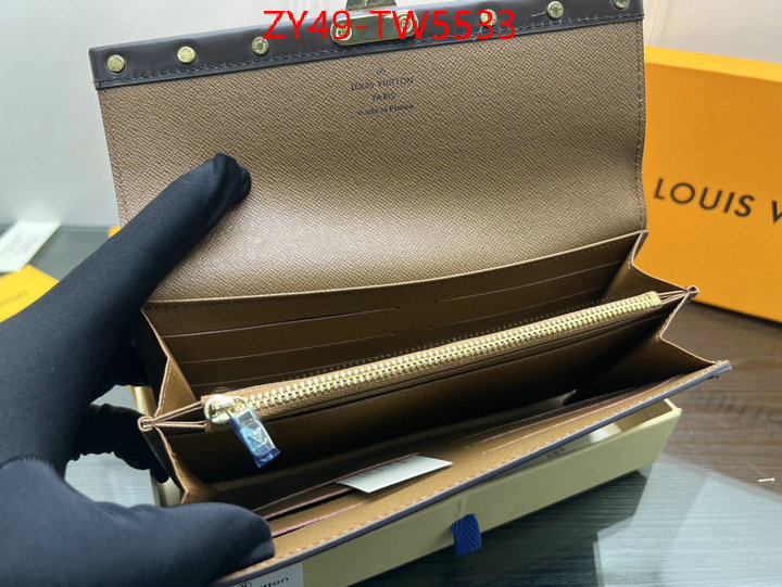 LV Bags(4A)-Wallet,what's the best place to buy replica ,ID: TW5533,$: 49USD