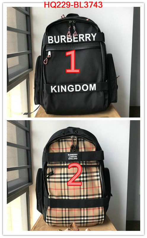 Burberry Bags(TOP)-Backpack-,practical and versatile replica designer ,ID: BL3743,$: 229USD