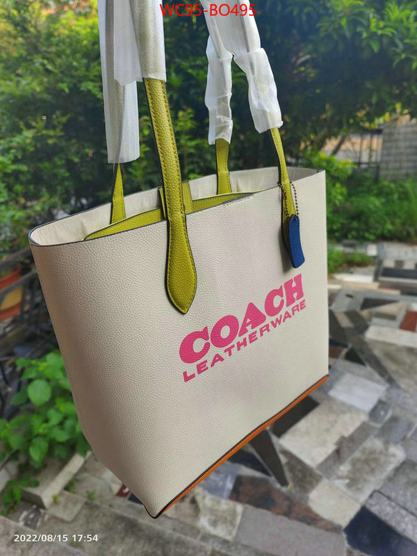 Coach Bags(4A)-Tote-,replica 1:1 high quality ,ID: BO495,$: 95USD