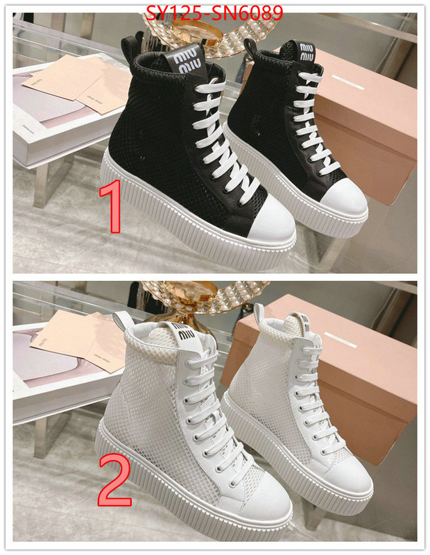 Women Shoes-Miu Miu,7 star quality designer replica , ID: SN6089,$: 125USD